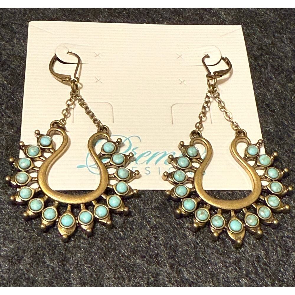 Premier Designs Turquoise‎ Arabian Dangle Earrings